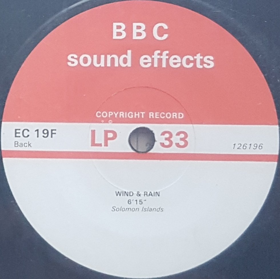 EC 19F Wind and rain Not registered from the BBC records and Tapes library Label